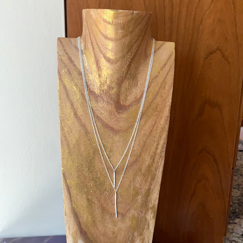 Gorjana Sterling Silver Double Layered Necklace. NEW